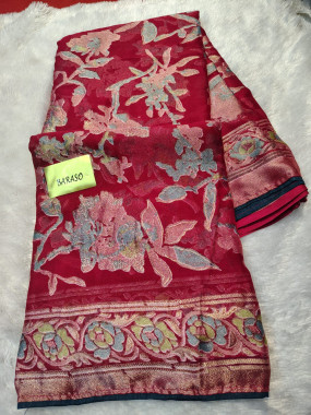 Red Brasso Saree