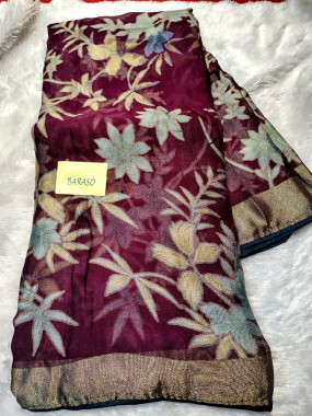 Wine Brasso Saree
